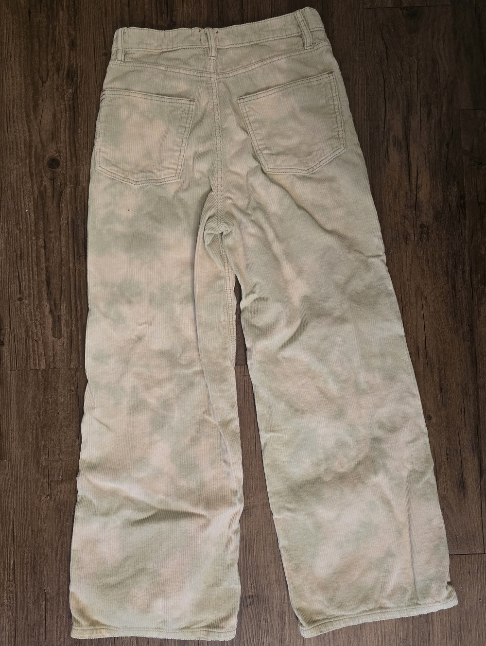 High-Rise Wide Leg Bleach Style Relaxed Corduroy Pants - Picture 6 of 7
